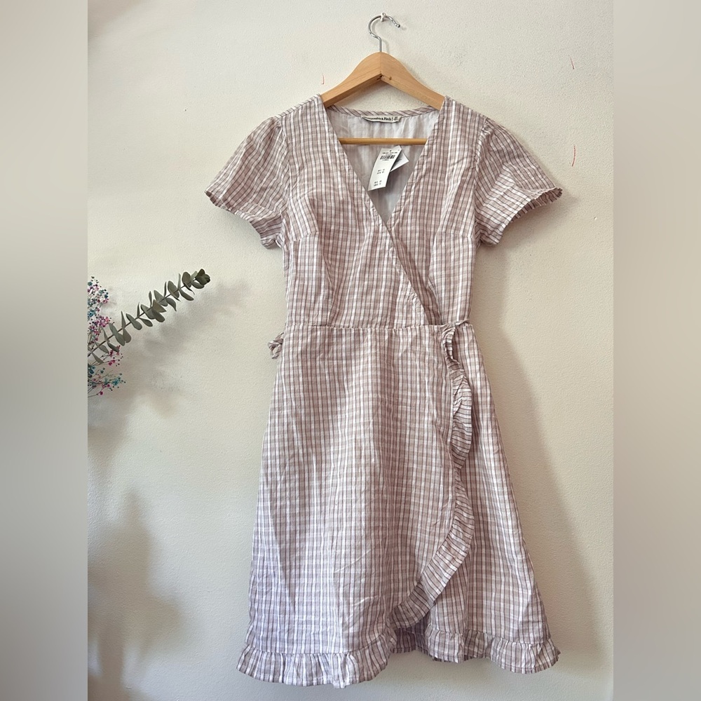 New Abercrombie and fitch plaid A-Line dress XS